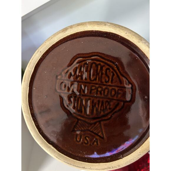 Marcrest 9” Pitcher Daisy And Dot Large 2 qt Oven Proof Stoneware Vintage USA - Picture 7 of 8